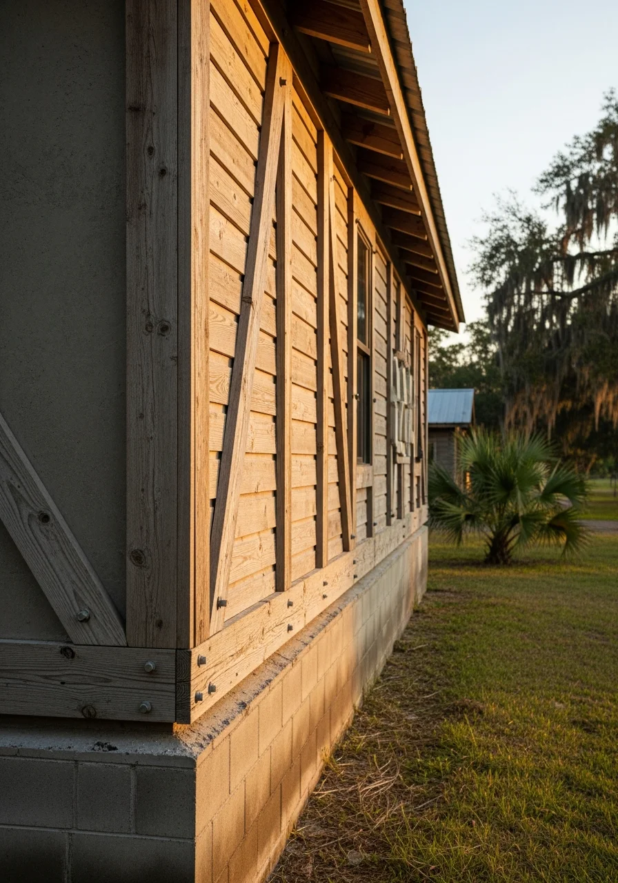 Detail of custom exterior work on a Camden County property, emphasizing craftsmanship and durable materials suited to rural settings.
